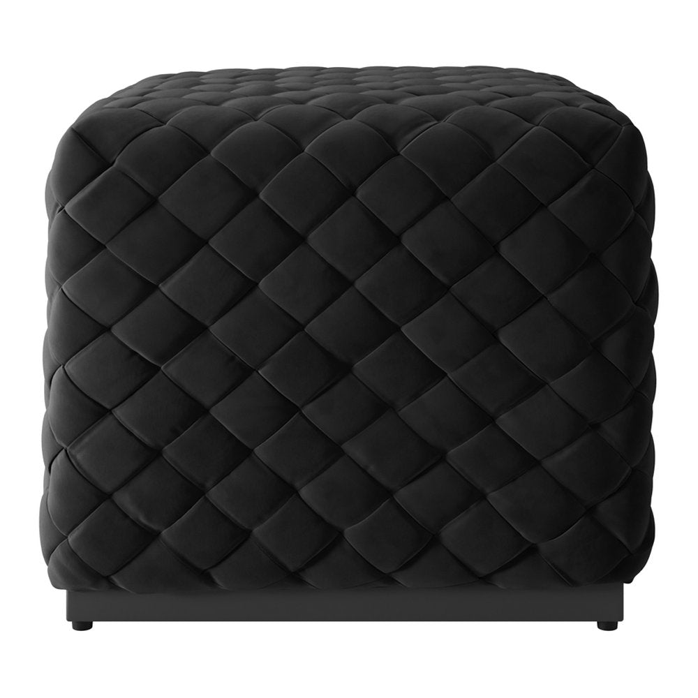 Culross basket weave pouffe