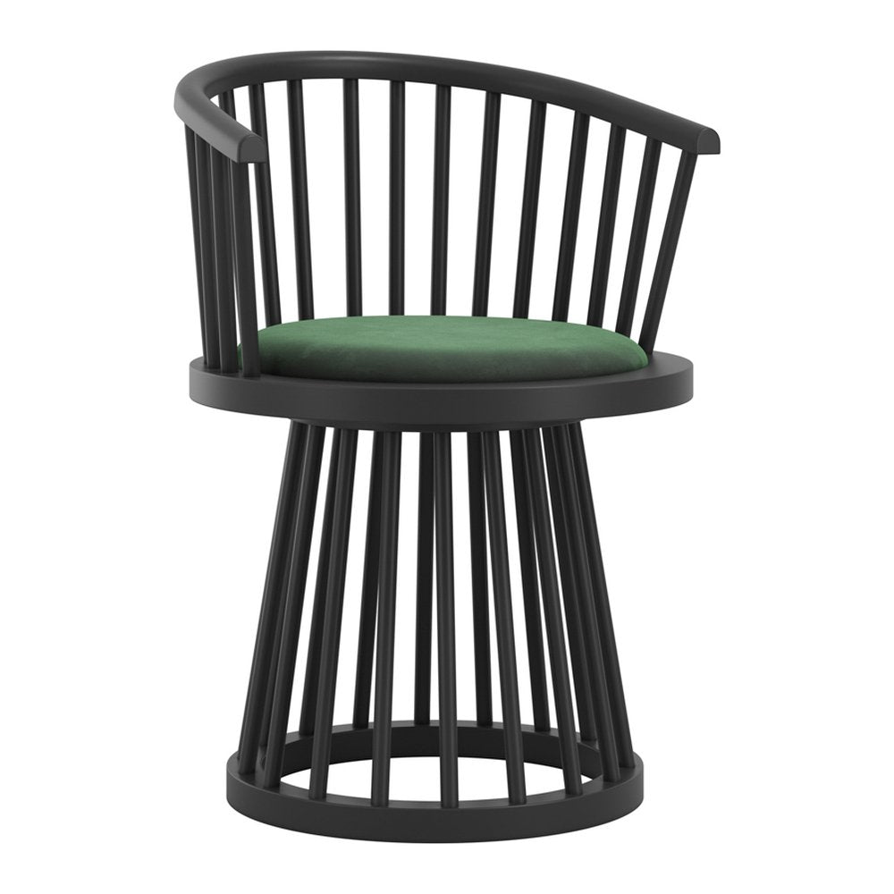 Deddington spindle back dining chair in Forest Green