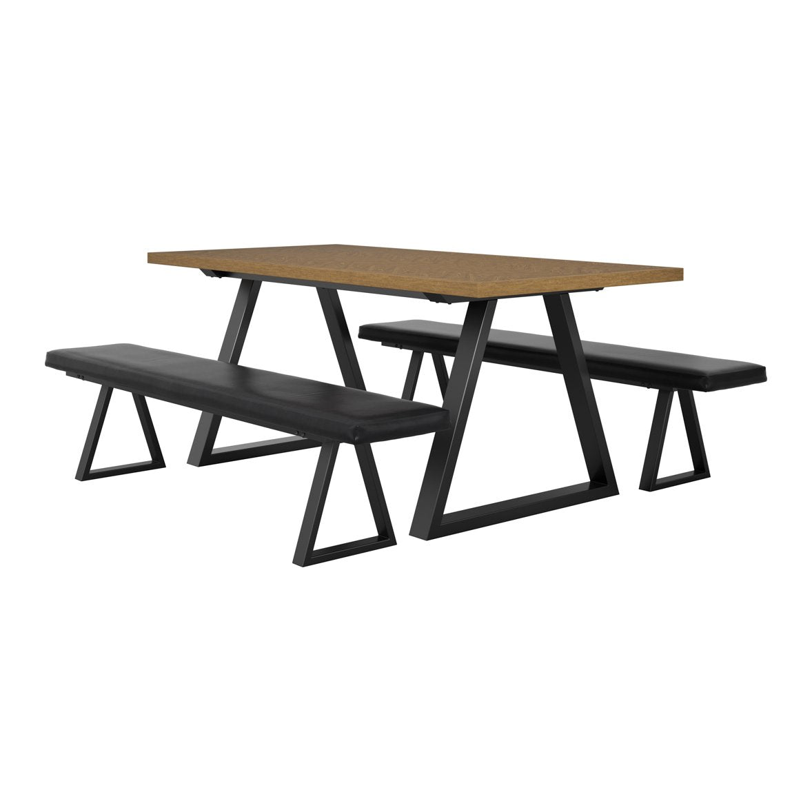 Ditchling faux leather dining bench
