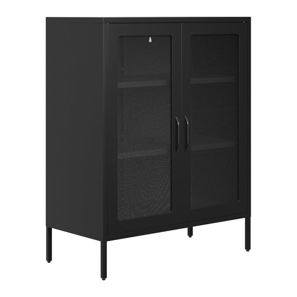 Dittisham mesh door storage unit in Black