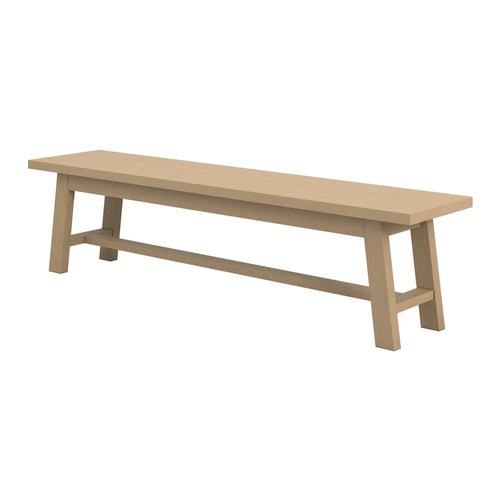 Dornoch wood grain dining bench in Latte