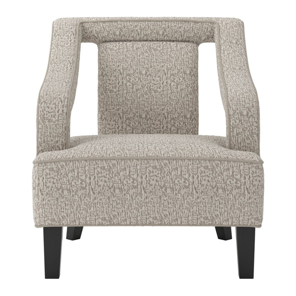 Draycott piped armchair with wooden legs