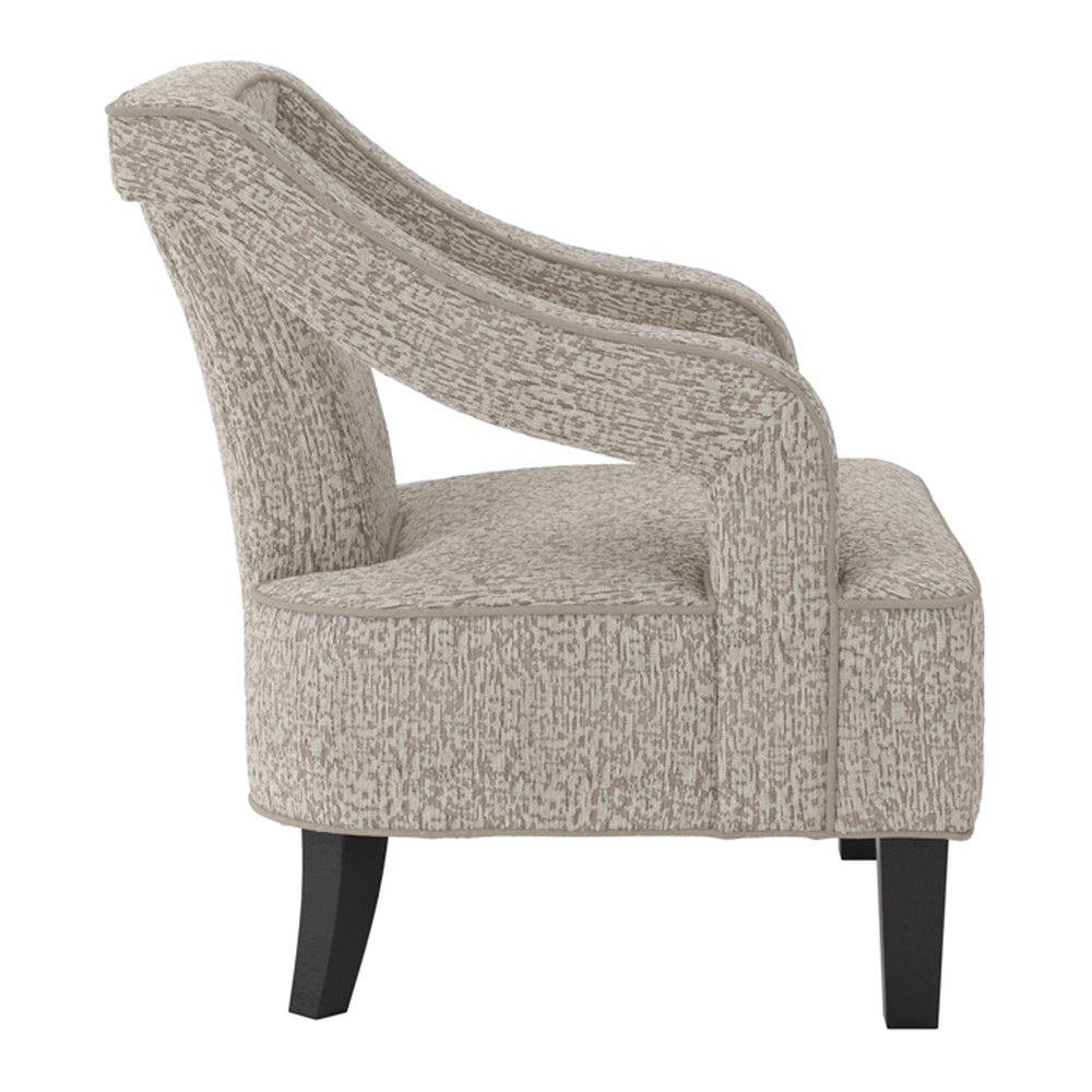 Draycott piped armchair with wooden legs