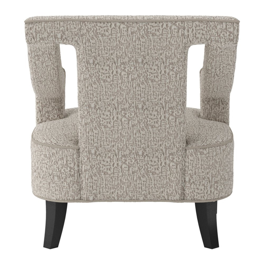 Draycott piped armchair with wooden legs