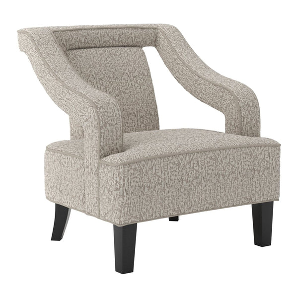 Draycott piped armchair with wooden legs in Beige