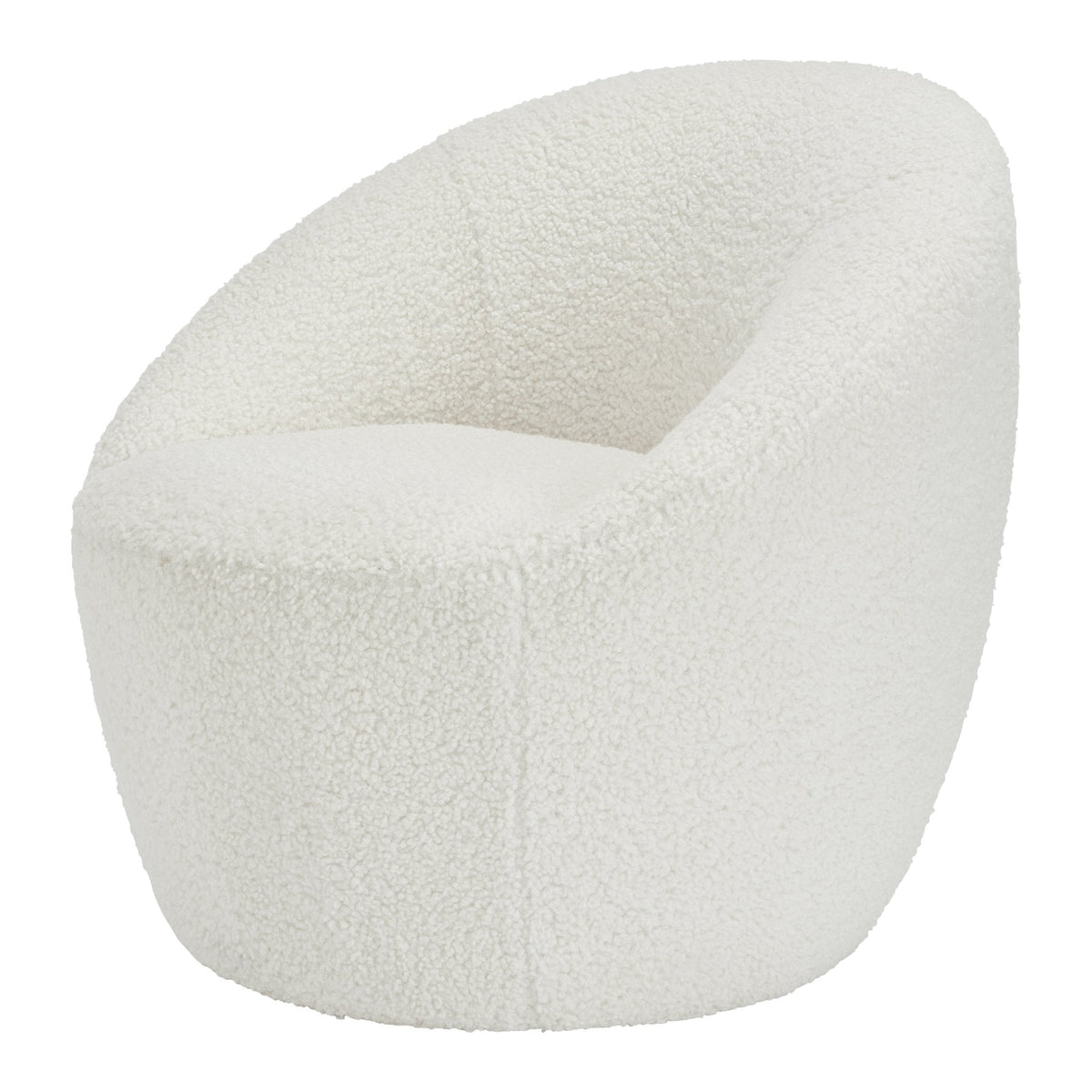 Dulwich curved boucle chair in Off White
