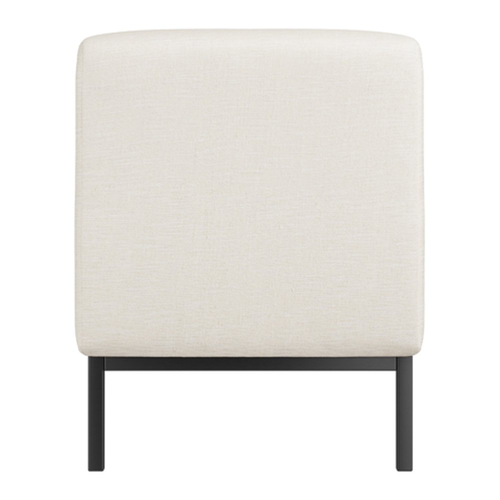 Dunkeld linen blend bench with metal frame
