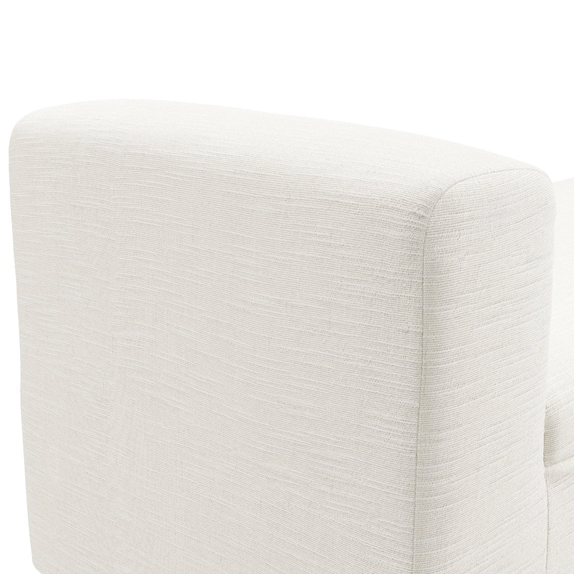 Dunkeld linen blend bench with metal frame