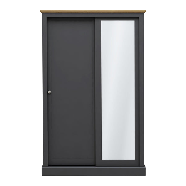 Dunwich 2 door sliding wardrobe in Charcoal