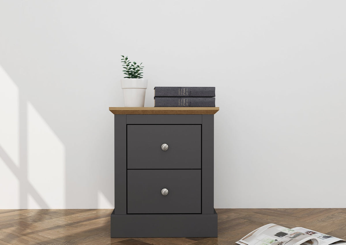 Dunwich 2 drawer bedside table