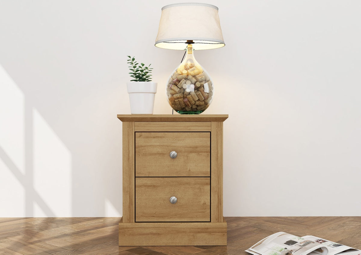 Dunwich 2 drawer bedside table