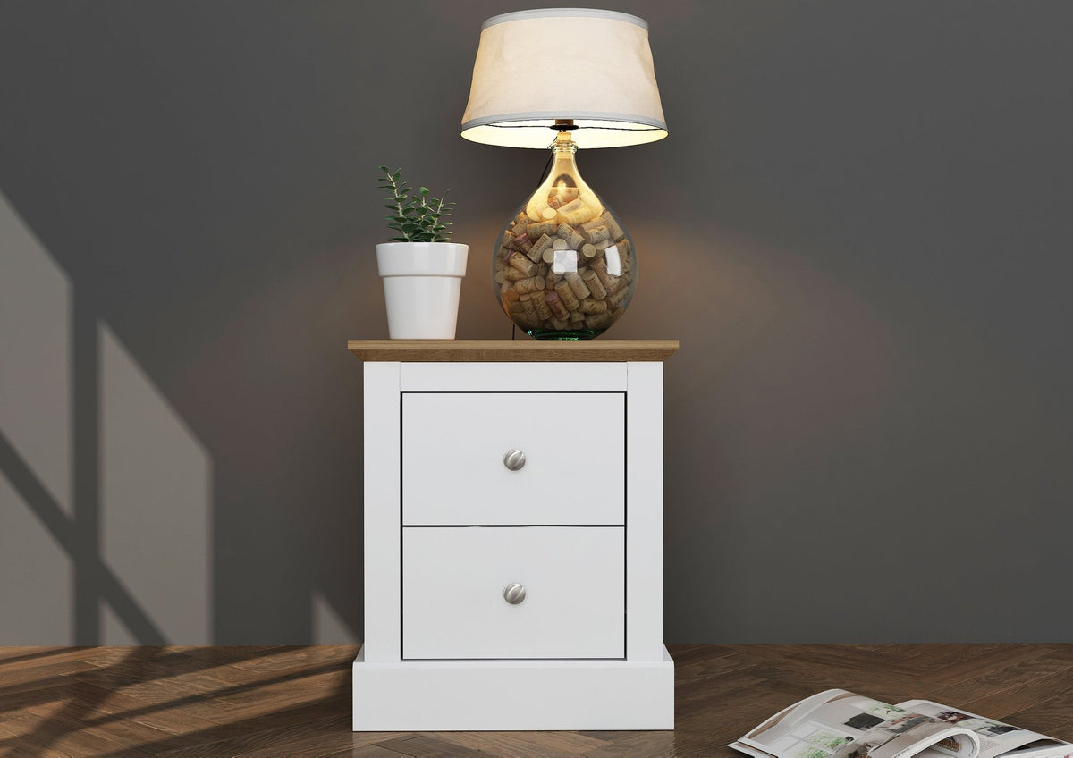Dunwich 2 drawer bedside table