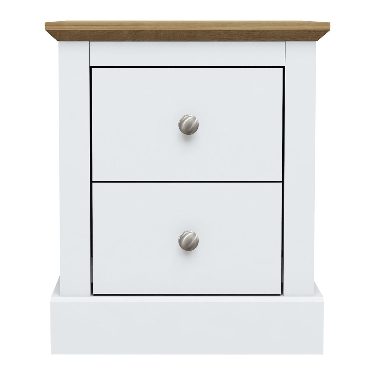 Dunwich 2 drawer bedside table in White