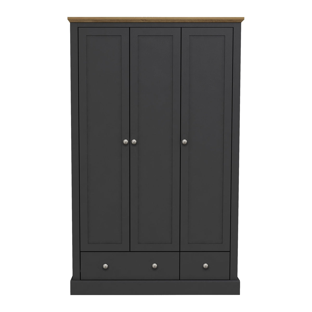 Dunwich 3 door 2 drawer wardrobe in Charcoal