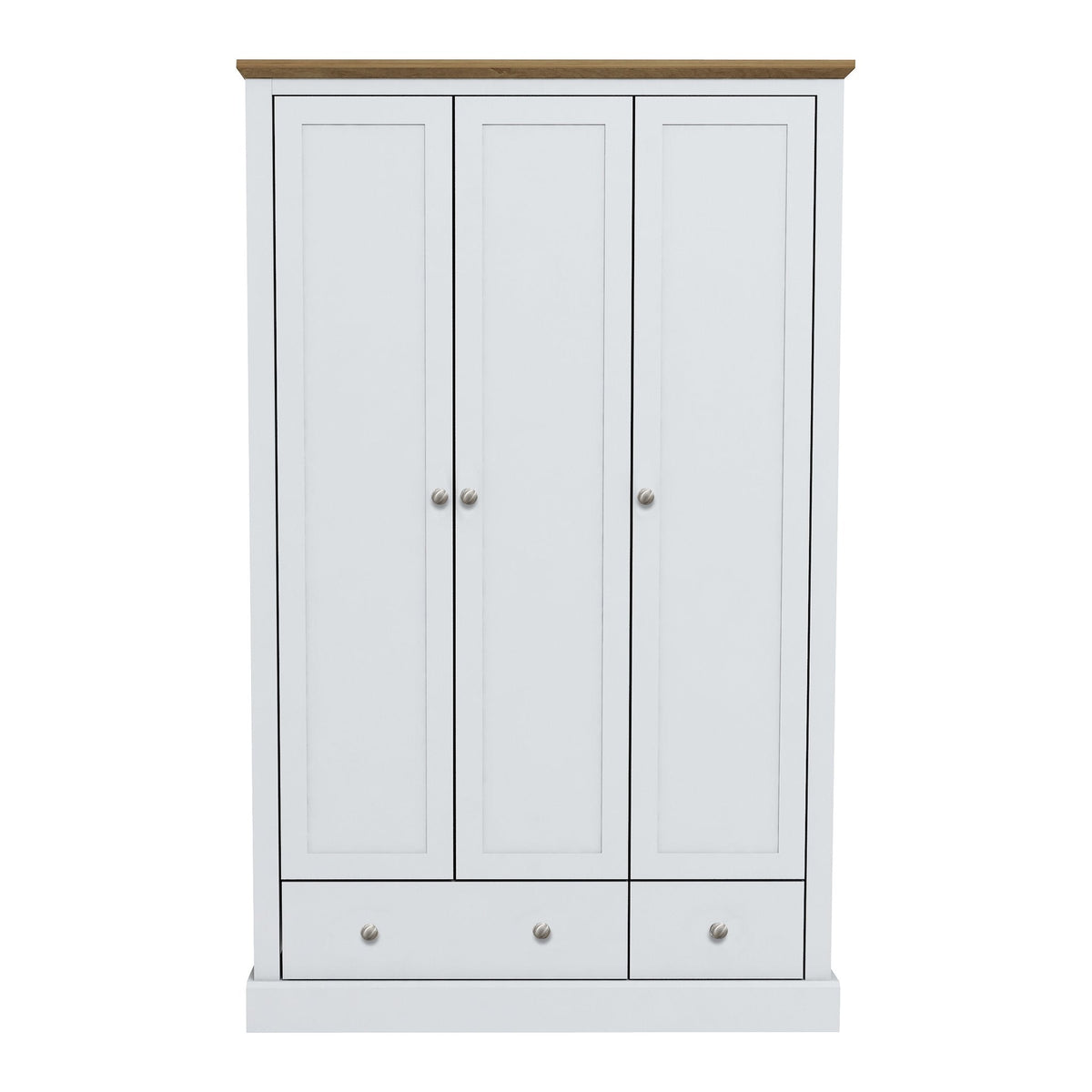 Dunwich 3 door 2 drawer wardrobe in White