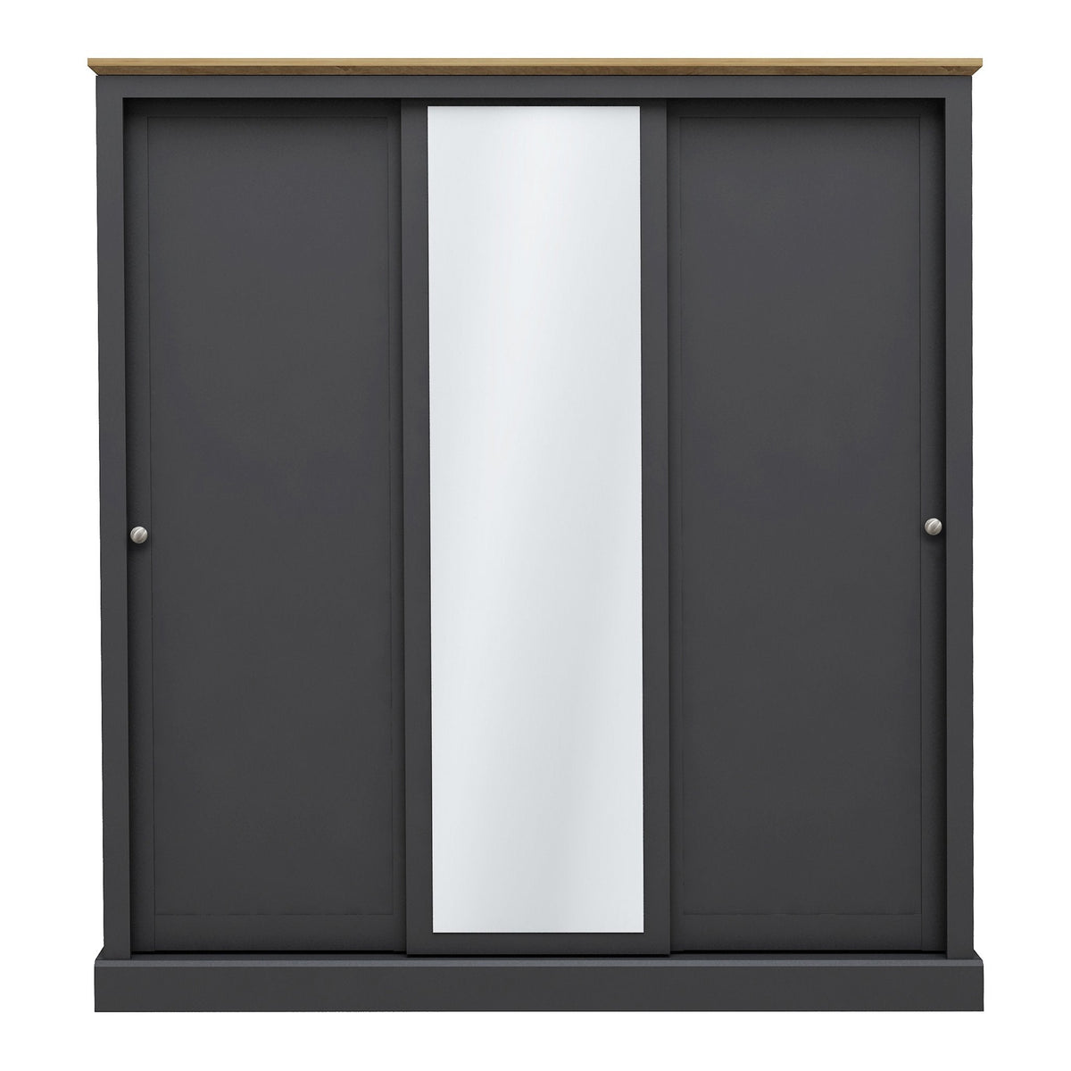 Dunwich 3 door sliding wardrobe in Charcoal