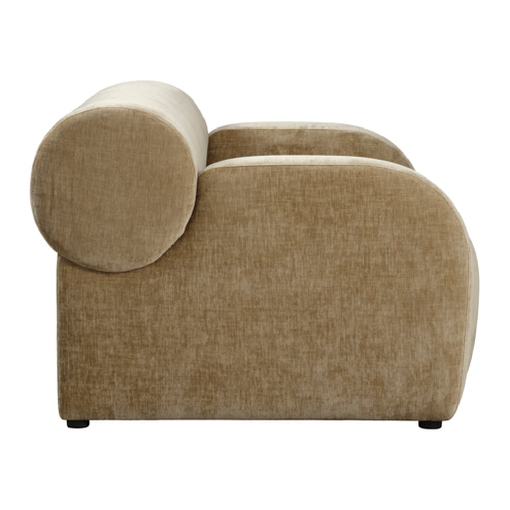 Egerton curved chenille sofa