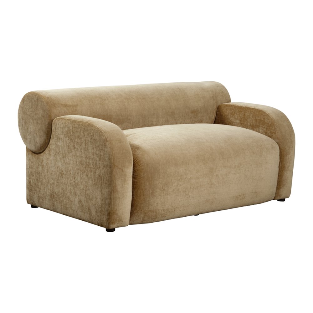 Egerton curved chenille sofa in Sandy