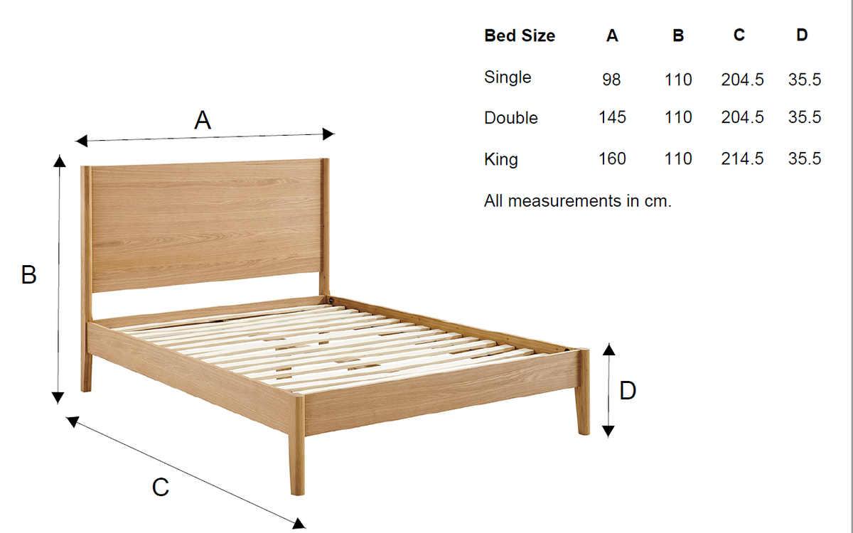 Elmswick Oak Bed Frame in Oak – product view 7
