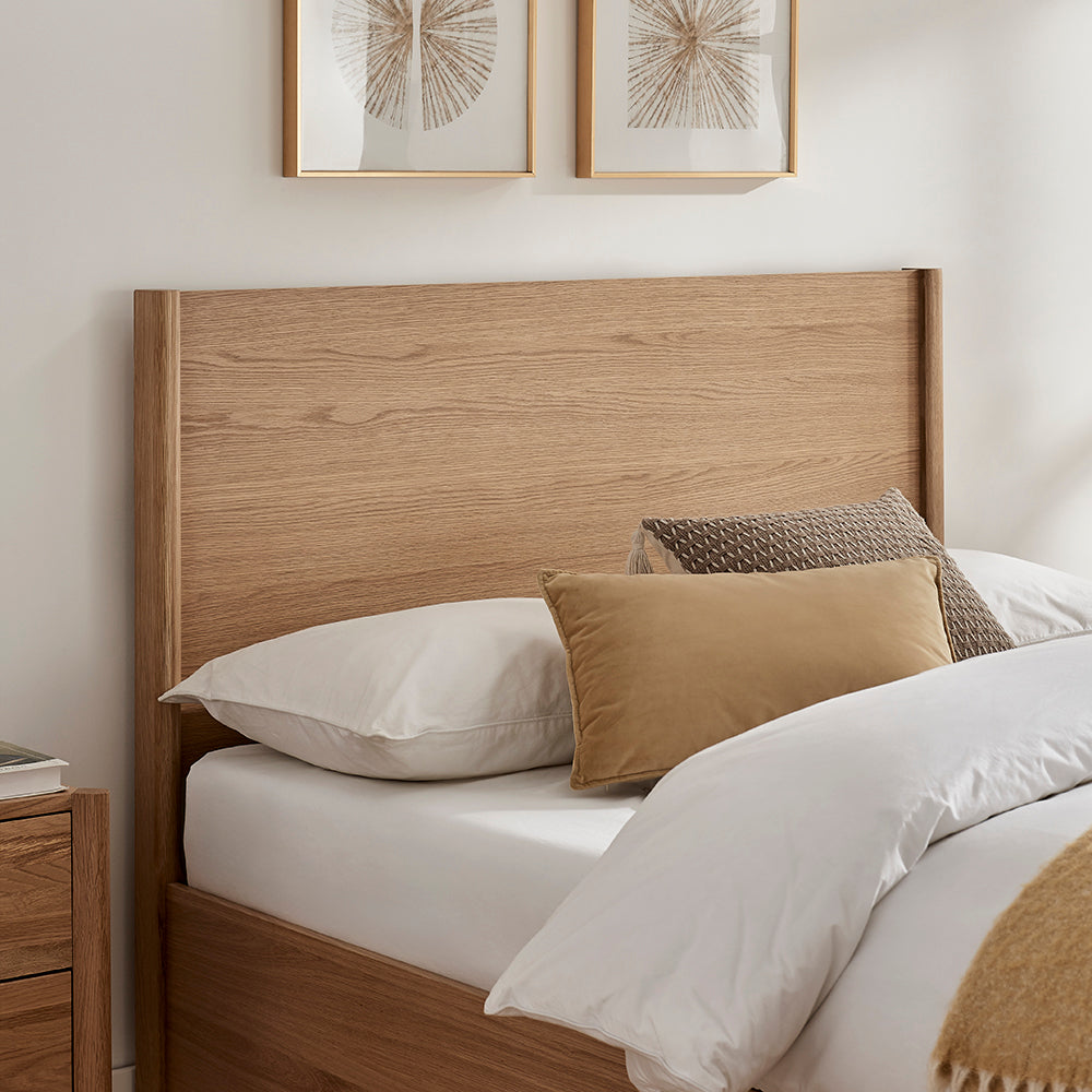 Elmswick Oak Ottoman Storage Bed in Oak – product view 4