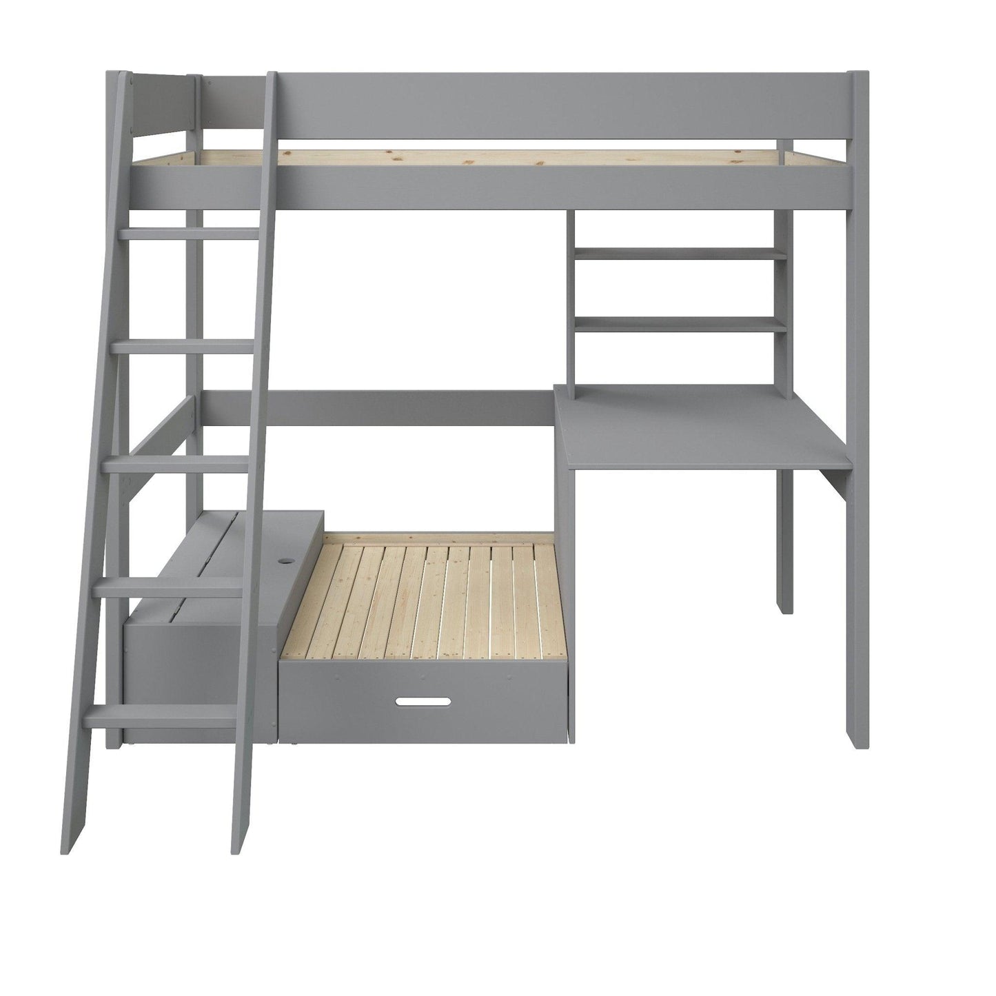 Estella High Sleeper Bed - with Desk & Futon - Millie & Jones