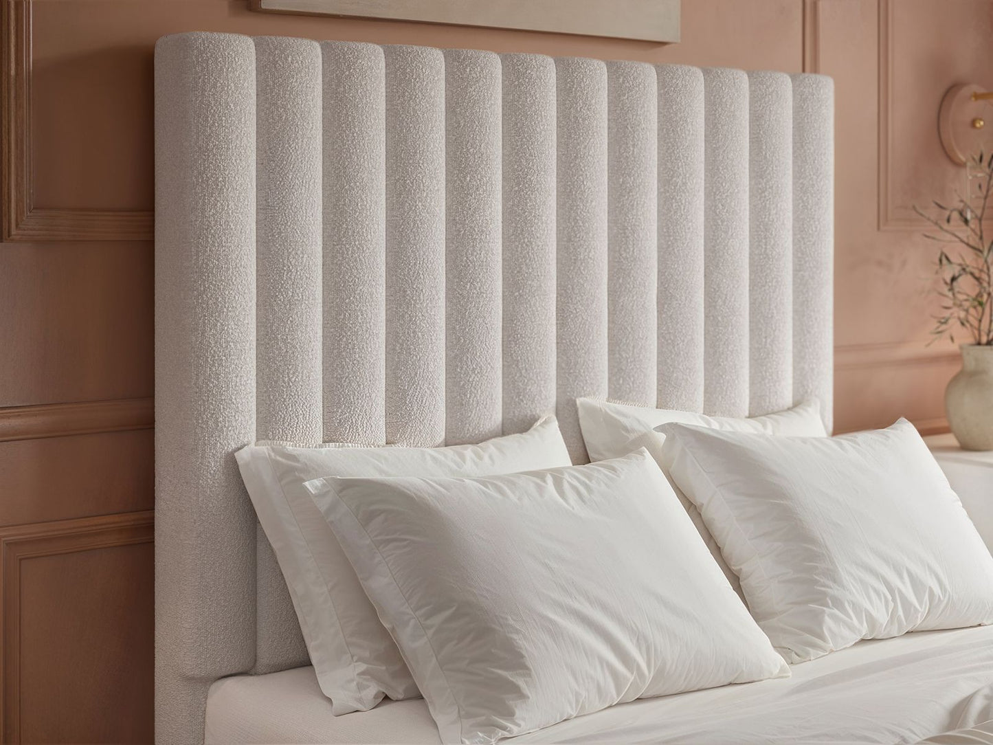 Everley Boucle Cream Ottoman