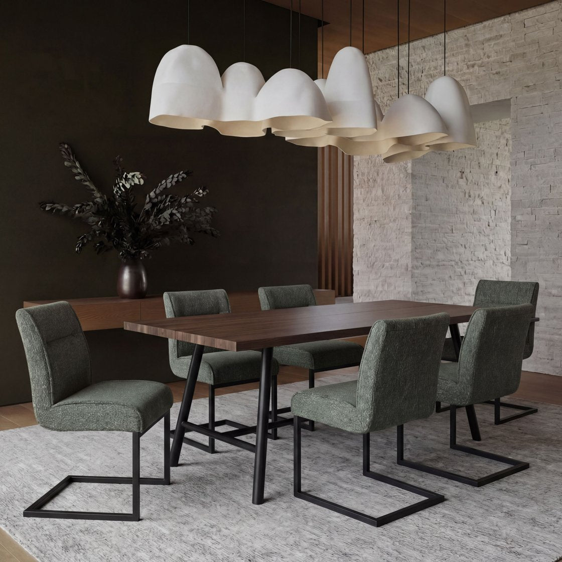 Fairford tweed cantilever dining chairs