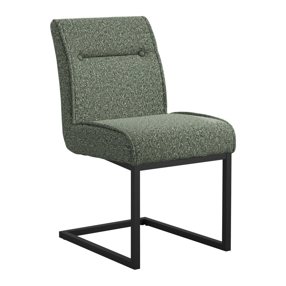 Fairford tweed cantilever dining chairs in Desert Sage