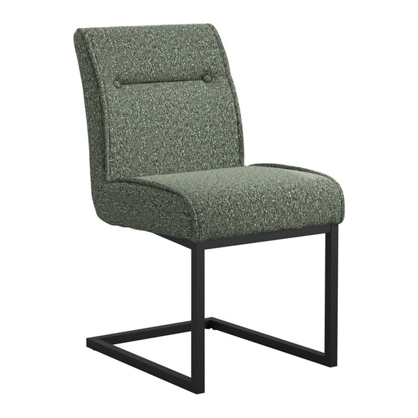 Fairford tweed cantilever dining chairs in Desert Sage