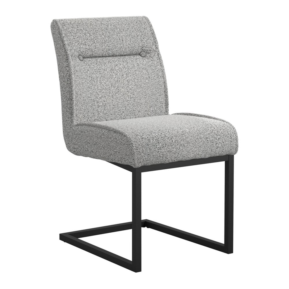 Fairford tweed cantilever dining chairs in Smoked Pearl