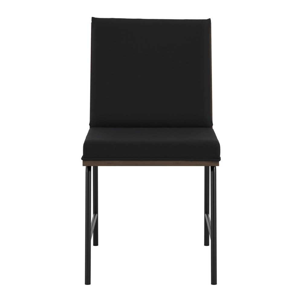 Faringdon woven fabric dining chair with wooden frame