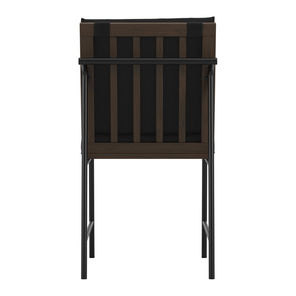 Faringdon woven fabric dining chair with wooden frame