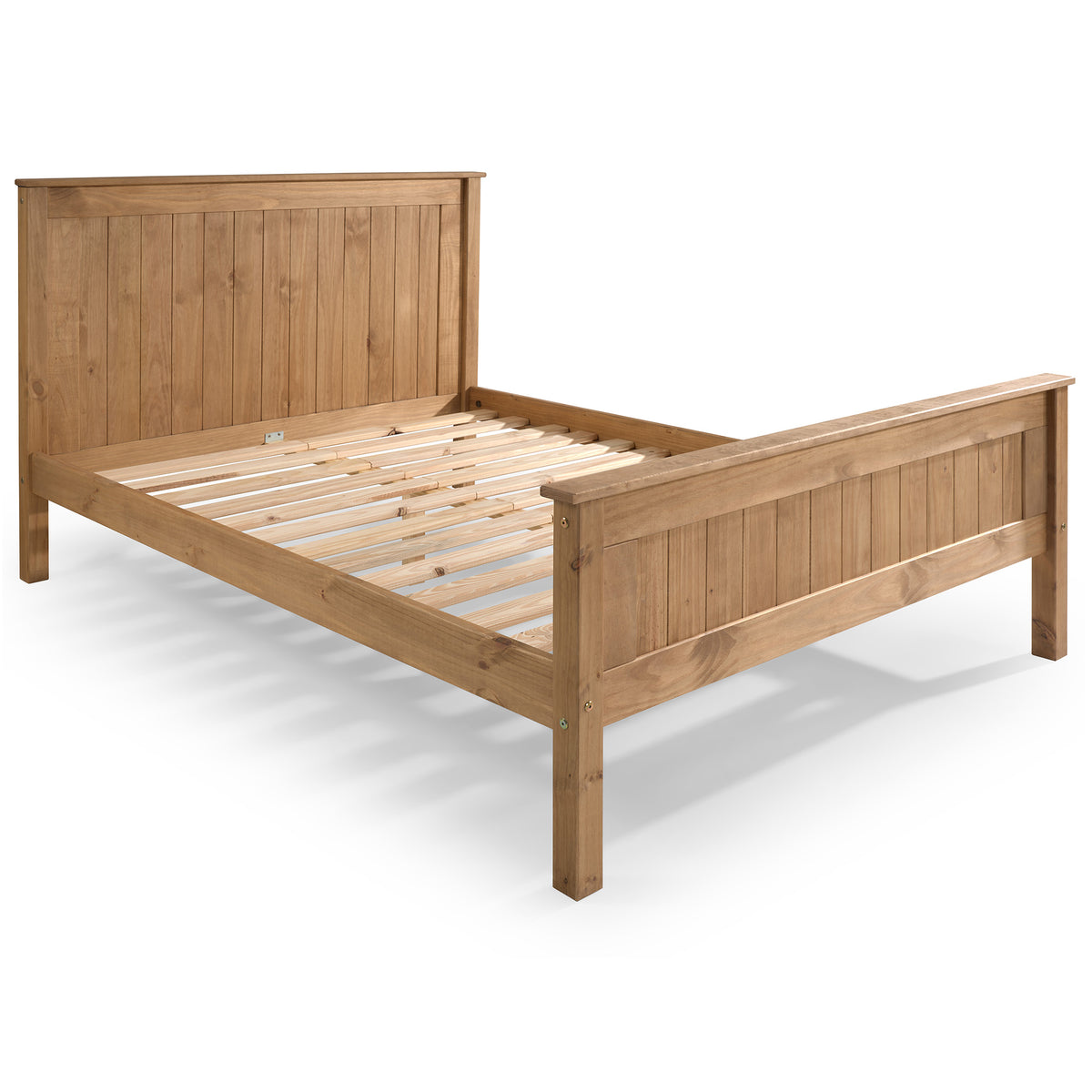 Farncombe Panelled Pine Bed with High Footend in Pine – product view 12