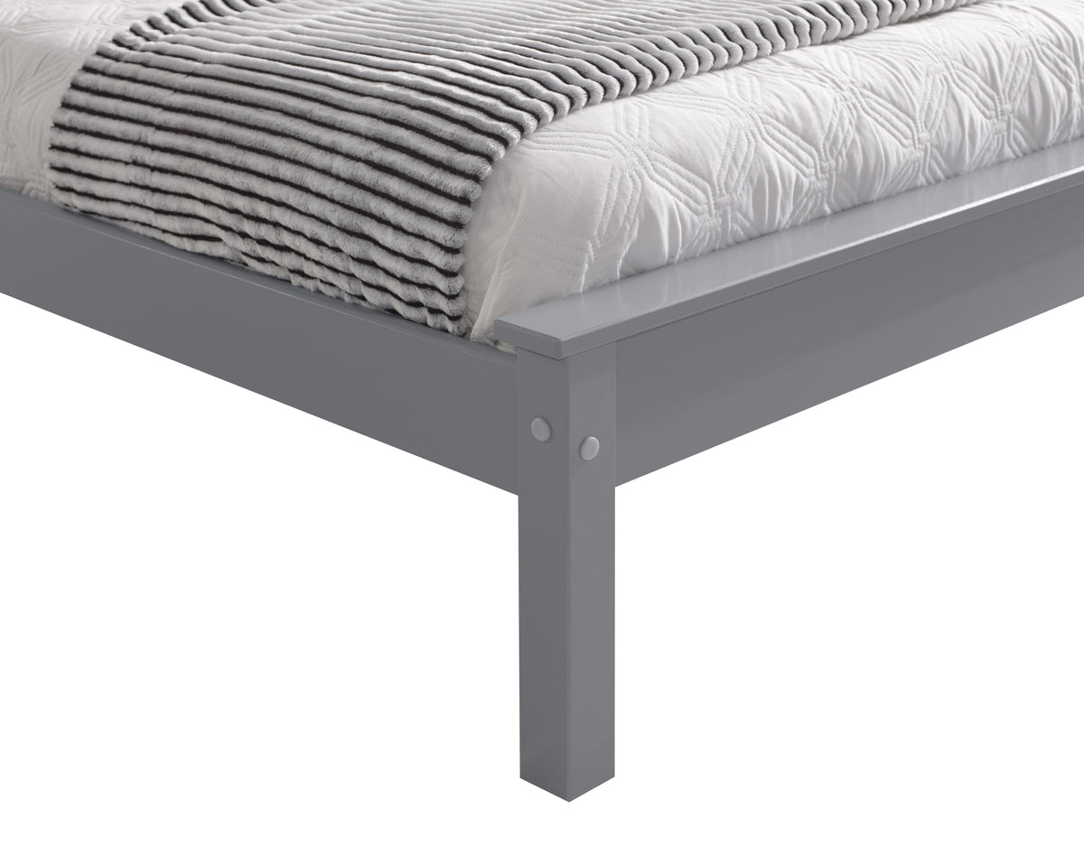 Farncombe Panelled Pine Bed with Low Footend in Grey – product view 6