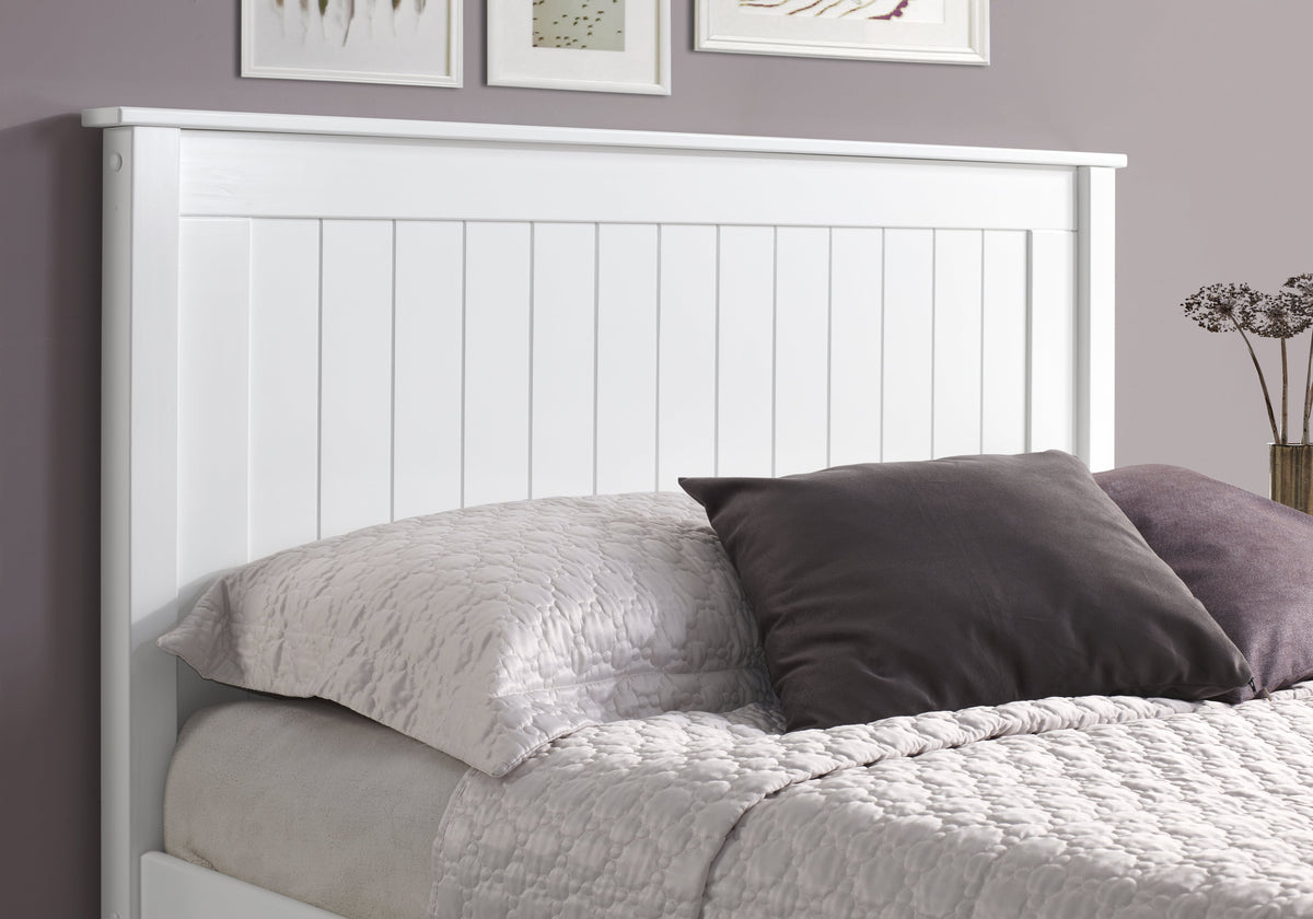 Farncombe Panelled Pine Bed with Low Footend in White – product view 16