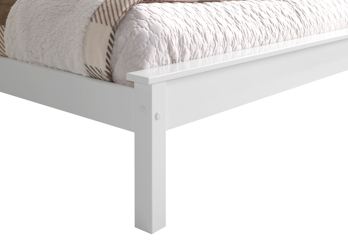 Farncombe Panelled Pine Bed with Low Footend in White – product view 19