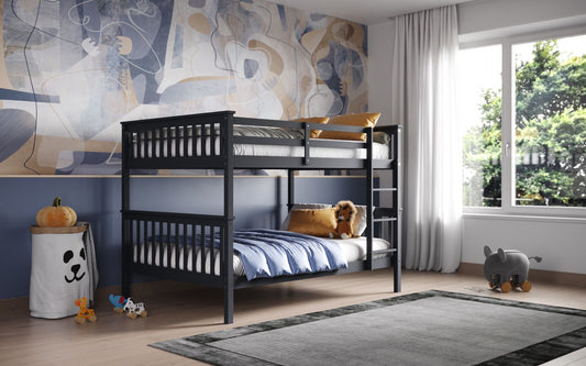 Tetrad Detachable Grey Small Double Bunk Bed