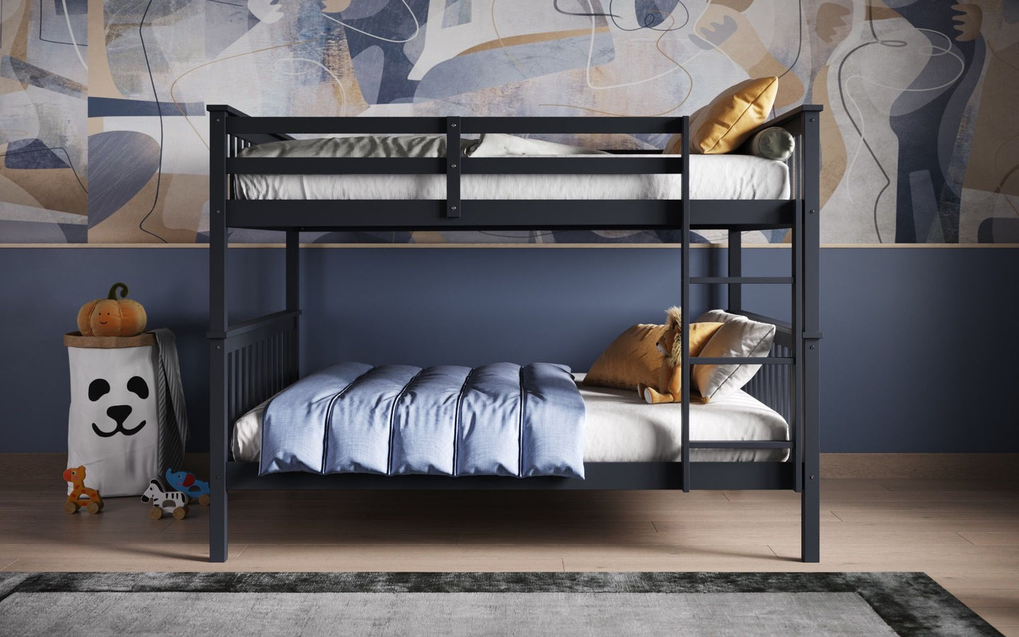 Tetrad Detachable Grey Small Double Bunk Bed