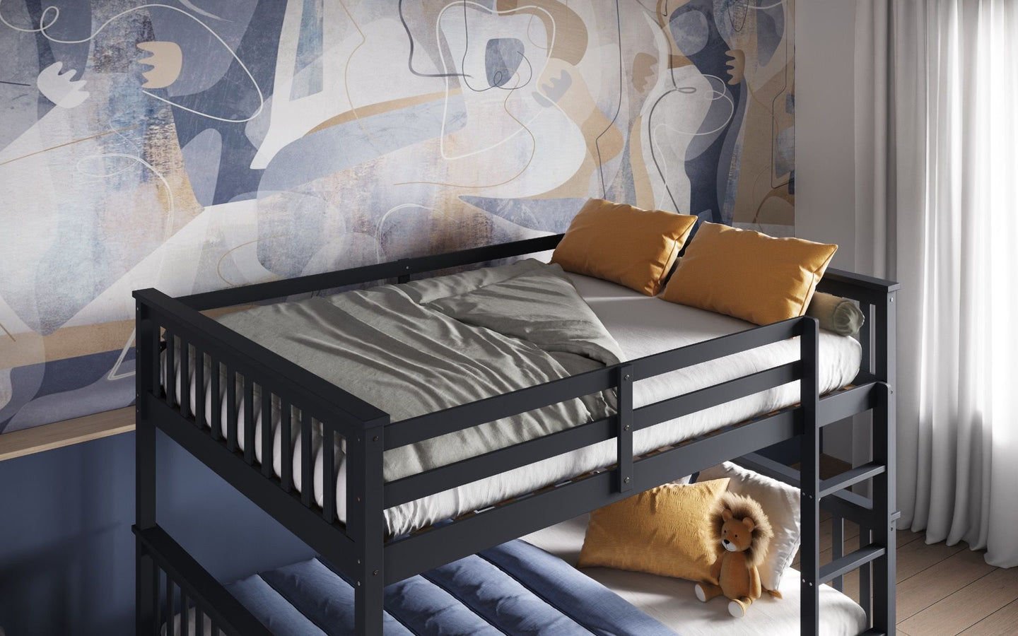 Tetrad Detachable Grey Small Double Bunk Bed