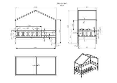 Froya Evolutionary House Bed White - Hover