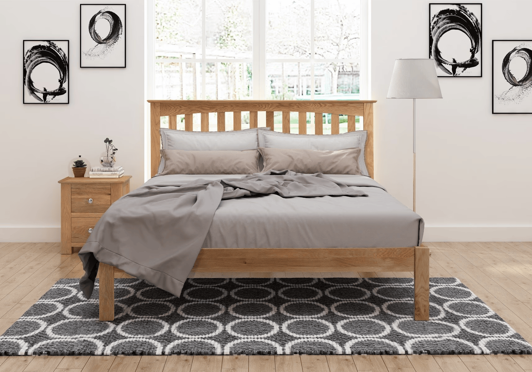 Henley Solid Oak Bed - Hover
