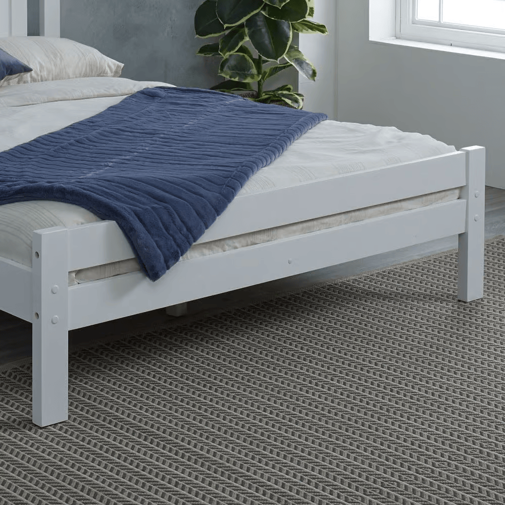 Elysian White Wooden Bed - Hover