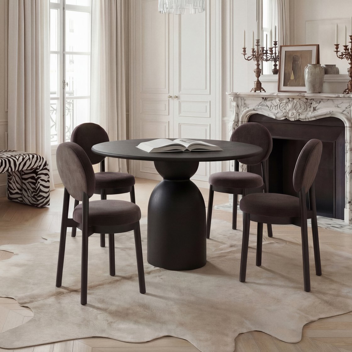 Goudhurst concrete pedestal dining table