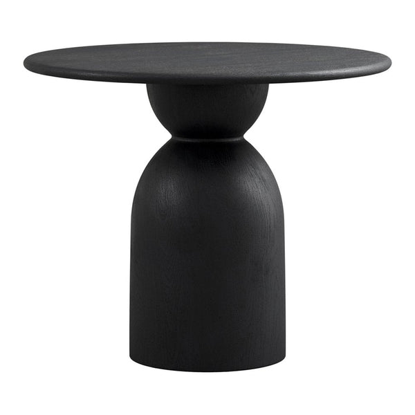 Goudhurst concrete pedestal dining table in Black