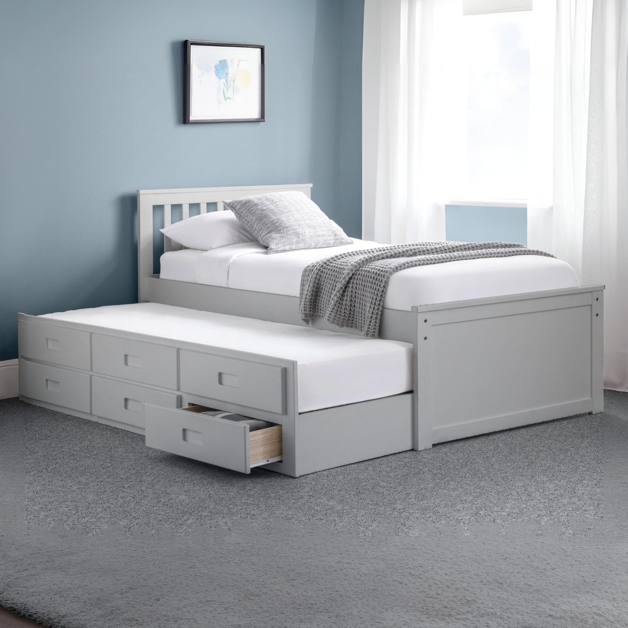 Ivy Guest Bed with Trundle & Drawers - Hover