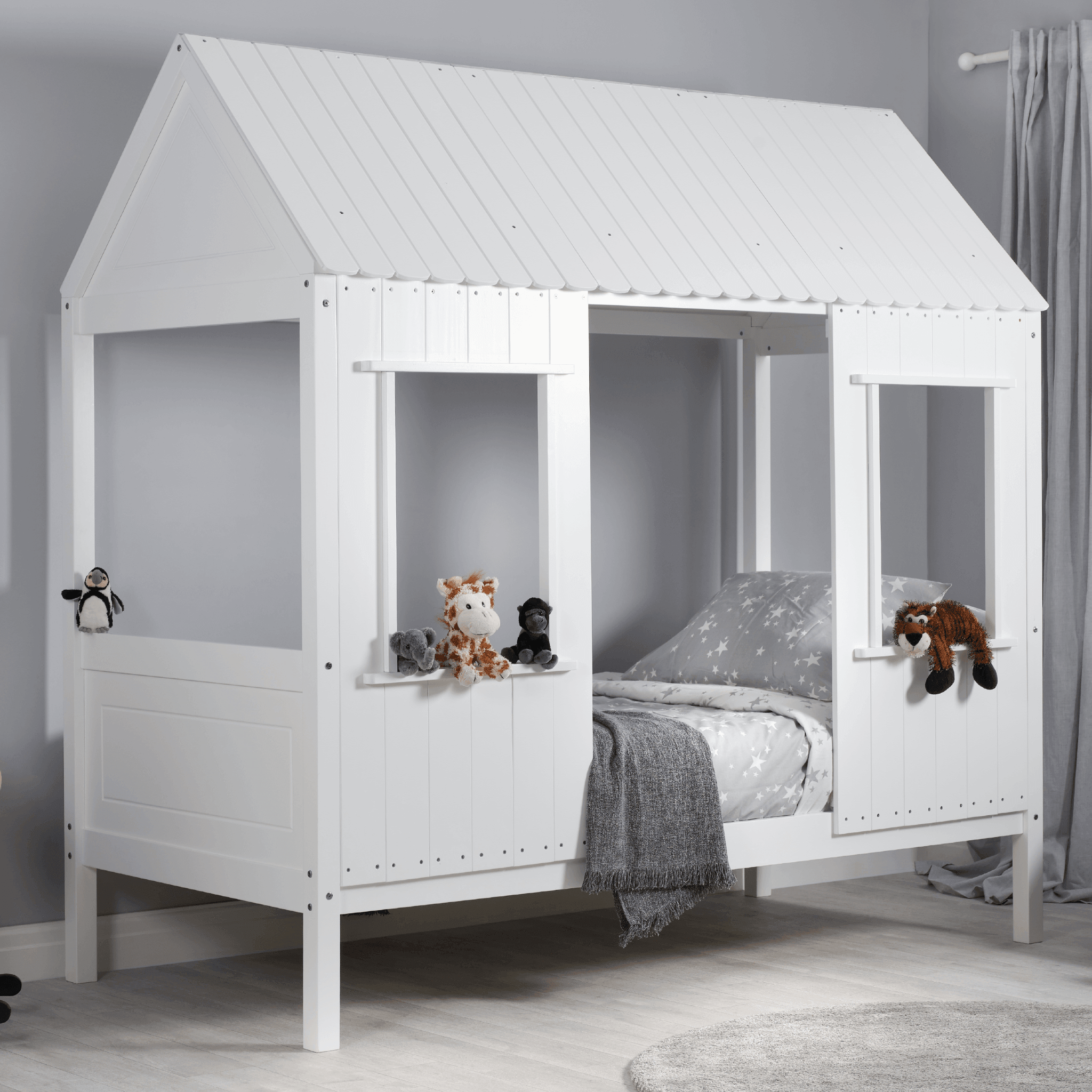 Treehouse Wooden White Toddler Bed