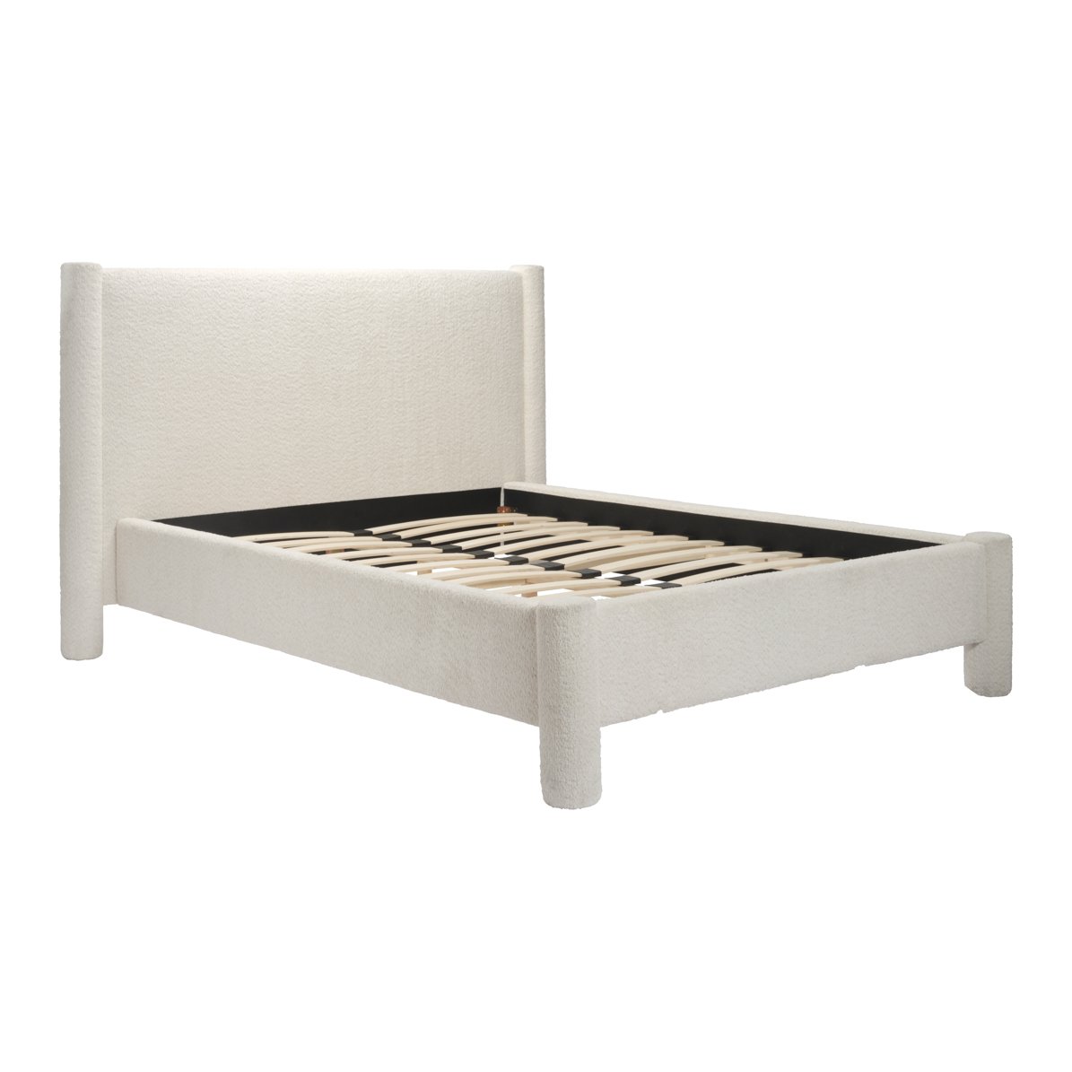 Grasmere textured boucle bed in Snow Boucle