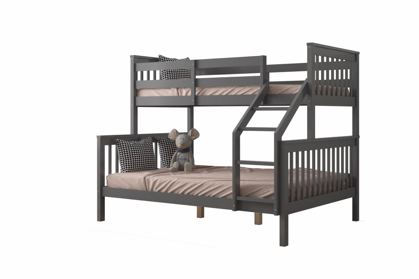 Wooden Zoom Grey Triple Bunk Bed