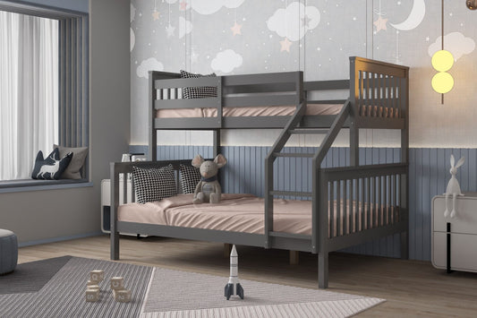 Wooden Zoom Grey Triple Bunk Bed