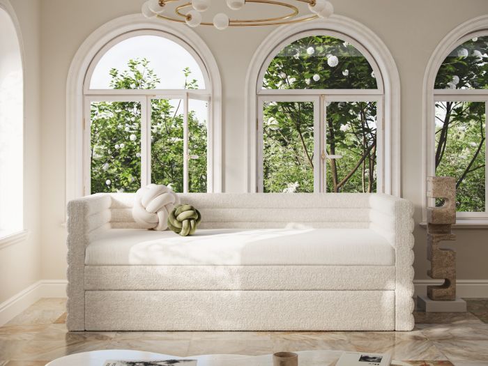 Yuma Cream Guest Bed with Trundle